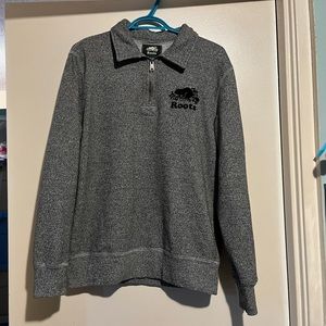 ROOTS 1/4 ZIP PULLOVER SWEATER